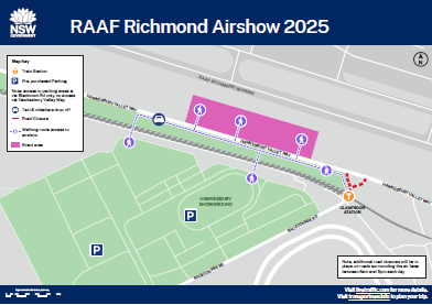 RAAF Airshow transport map