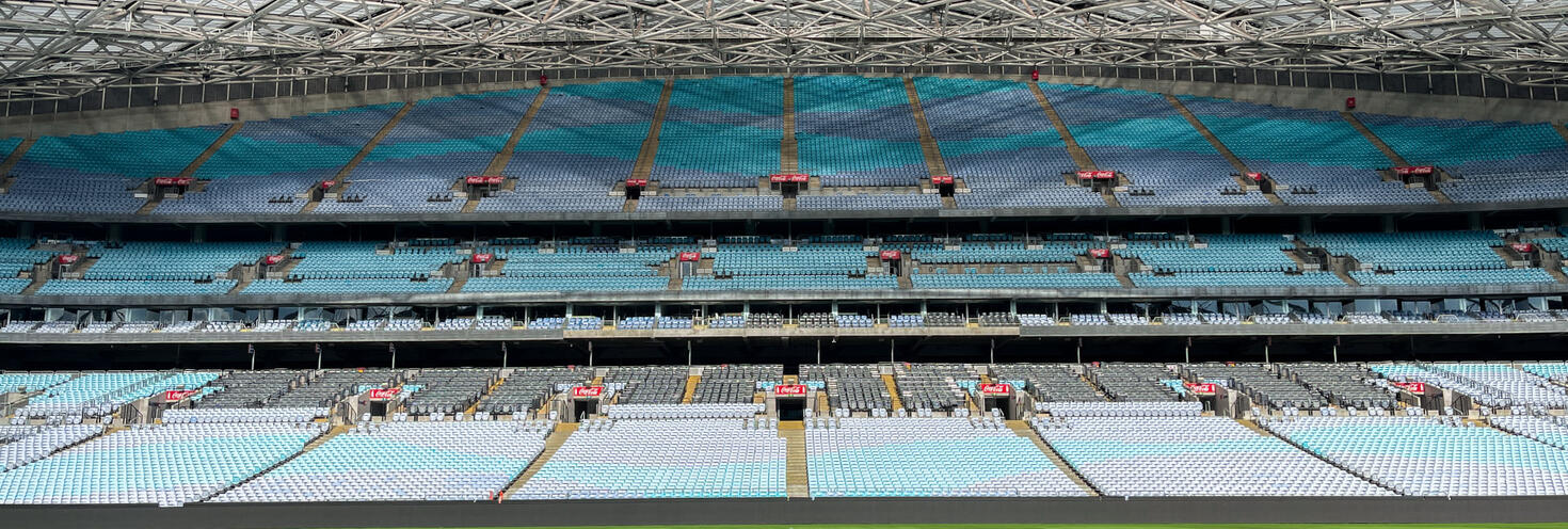 Stadium Aus interior daytime